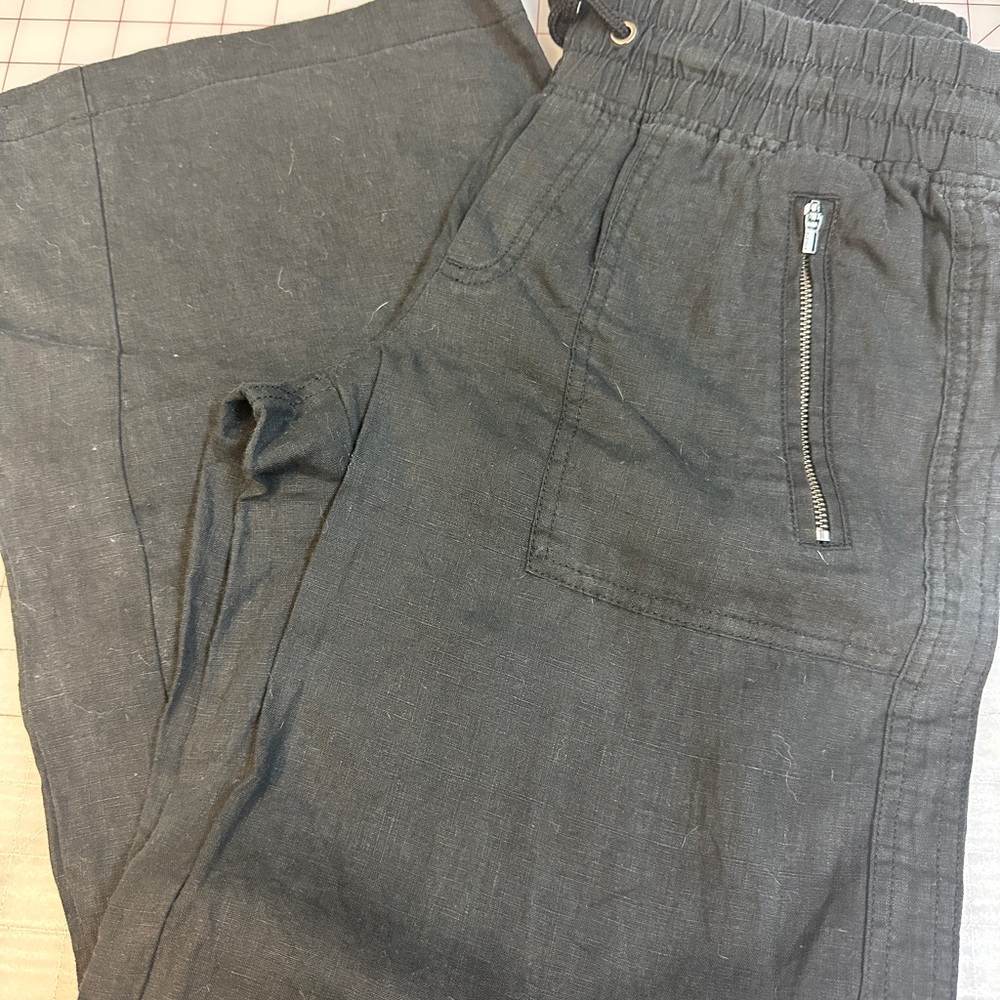 Women’s Black Linen Casual Pants